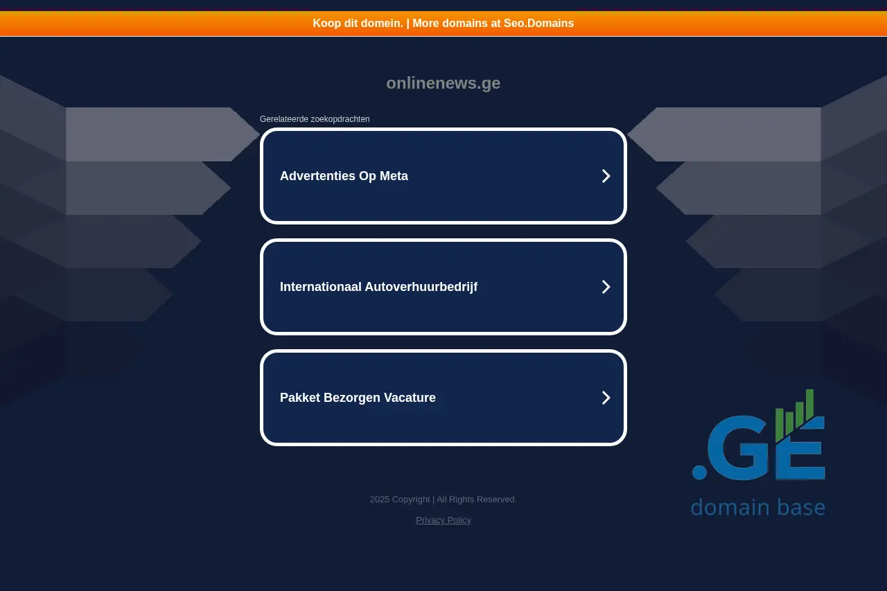 Screenshot of the site onlinenews.ge