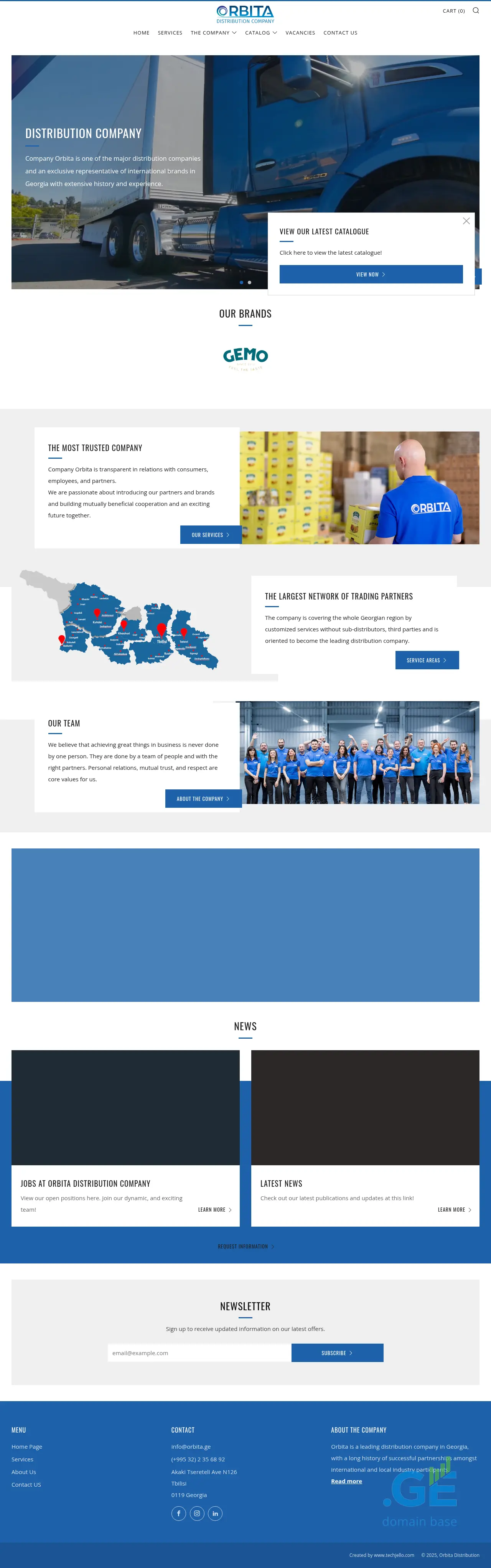 Screenshot of the site orbita.ge