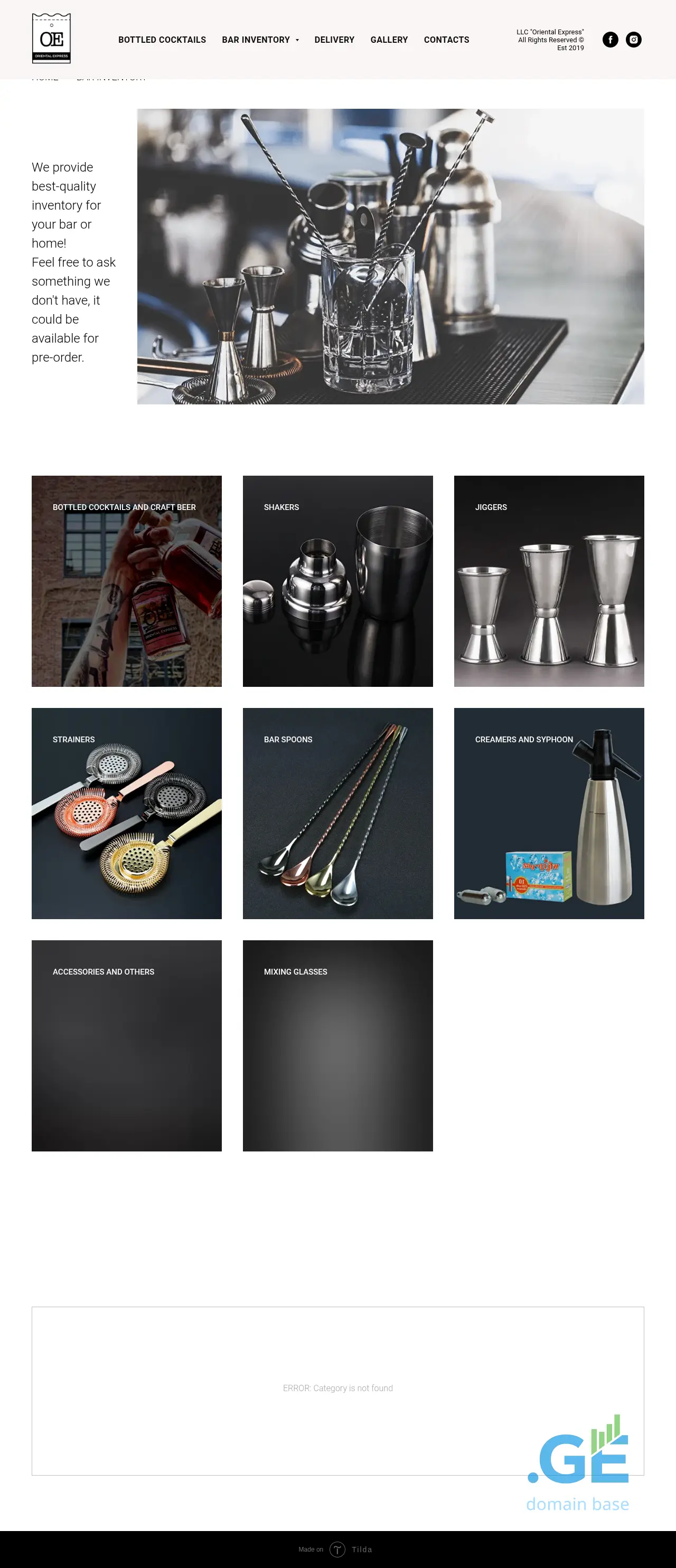 Screenshot of the site oriental-express.ge