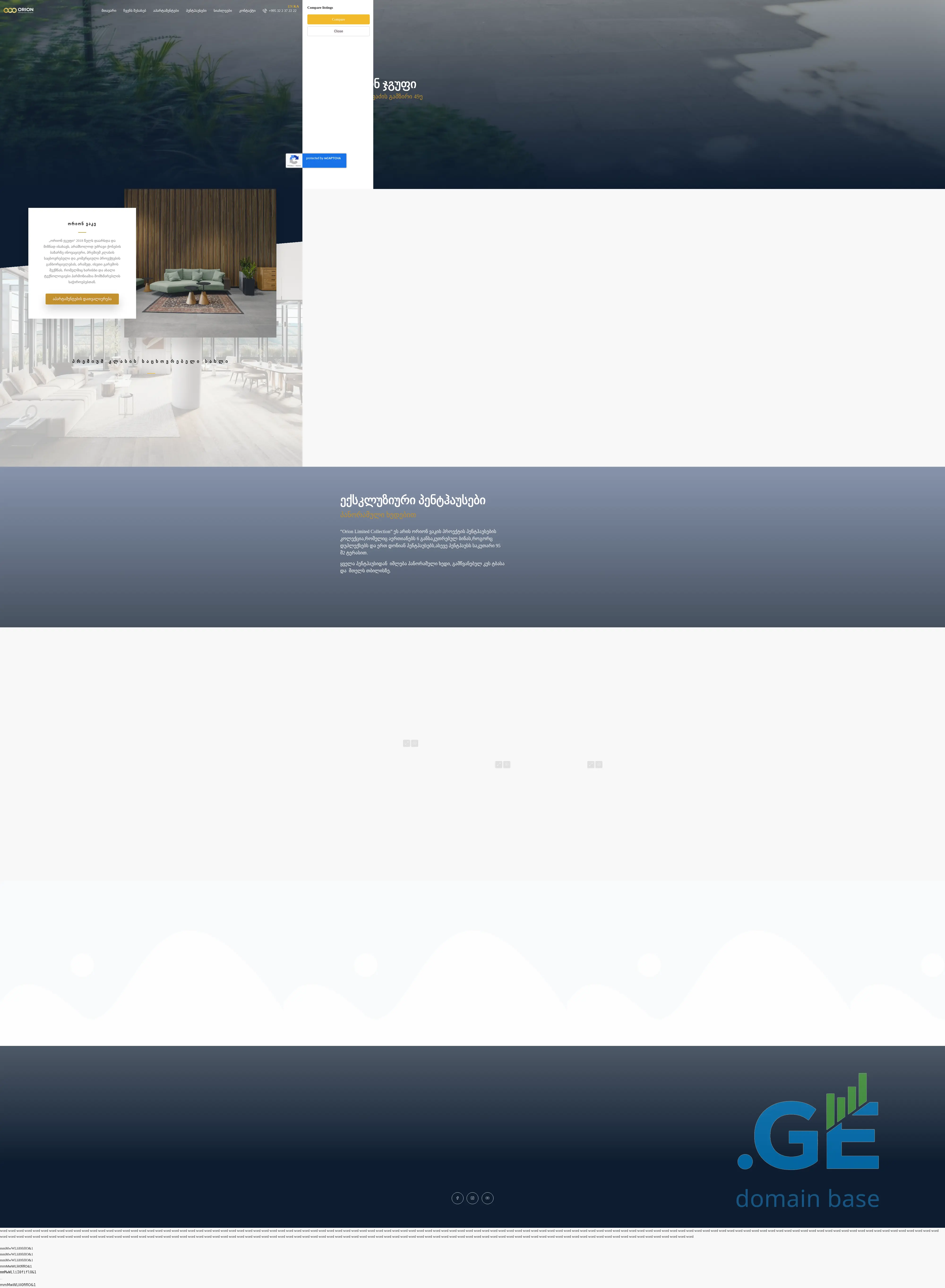 Screenshot of the site oriongroup.ge