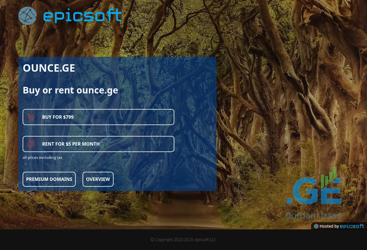 Screenshot of the site ounce.ge