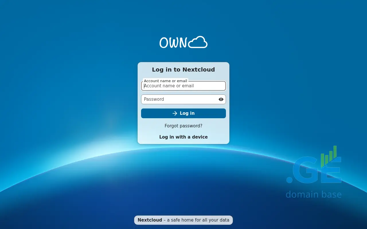 Screenshot of the site owncloud.ge