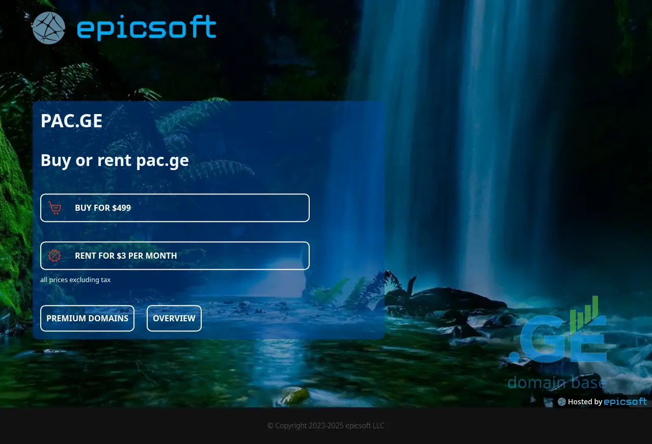 Screenshot of the site pac.ge