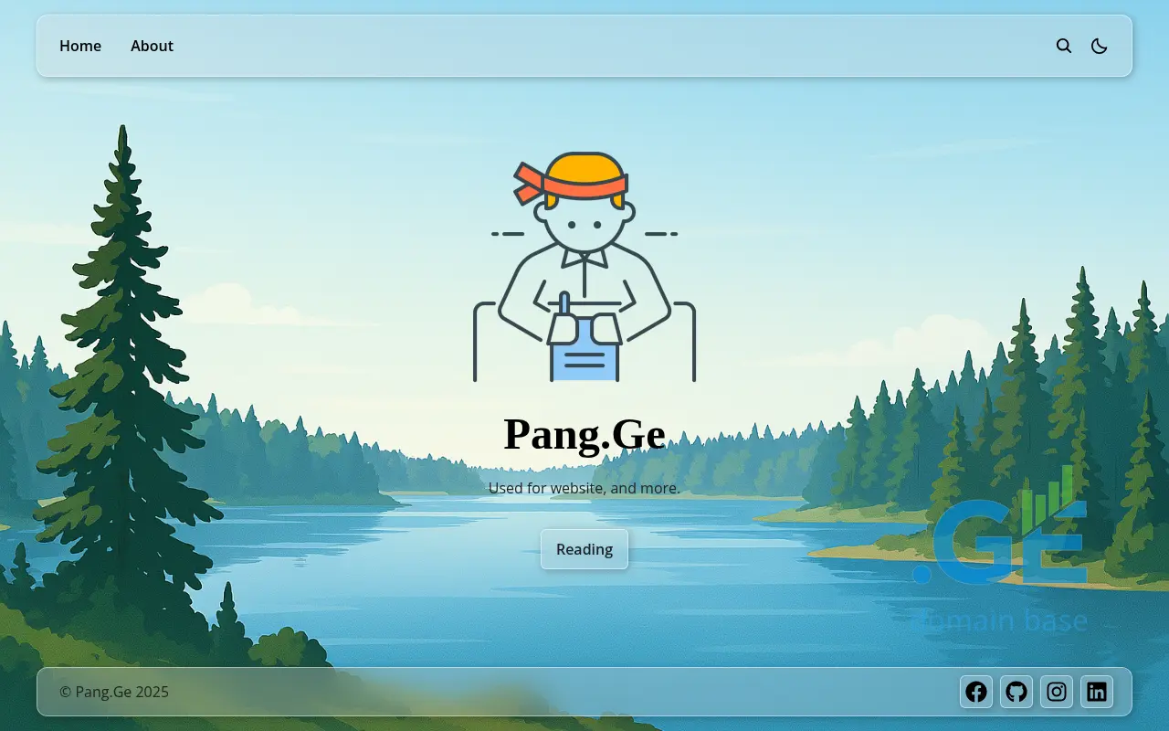 Screenshot of the site pang.ge