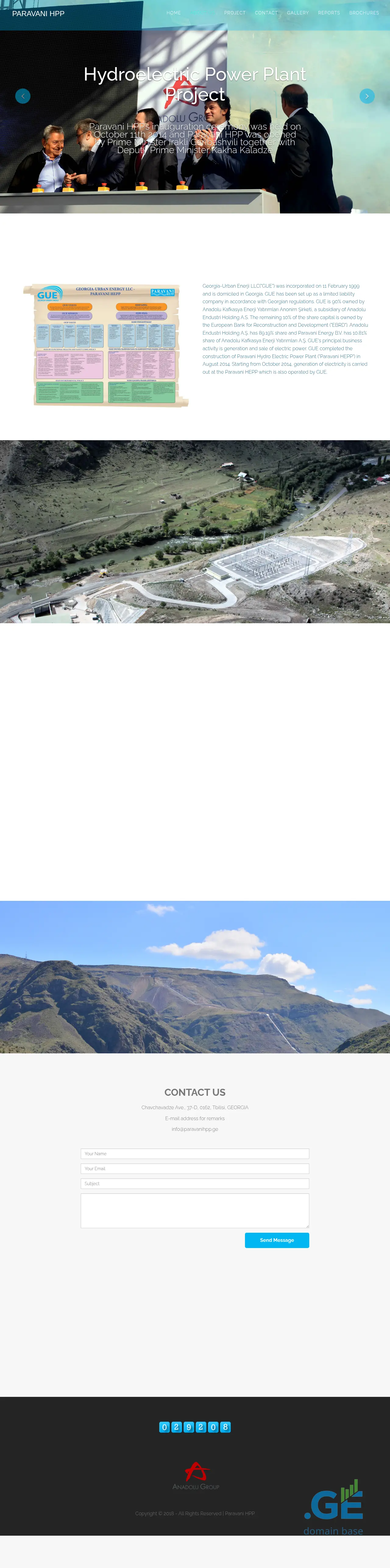 Screenshot of the site paravanihpp.ge