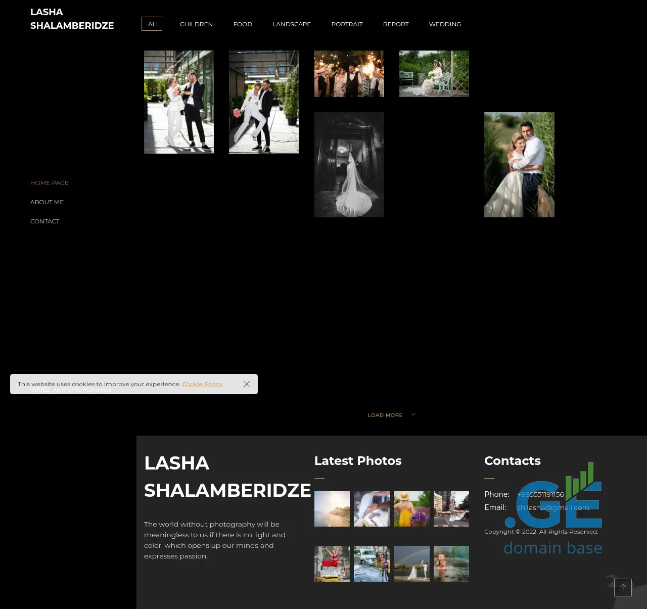 Screenshot of the site photographer.ge