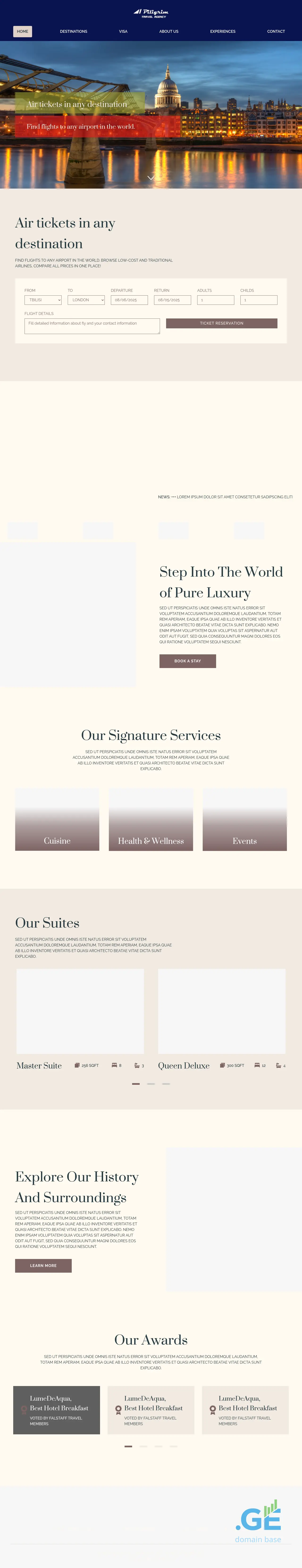 Screenshot of the site piligrim.com.ge