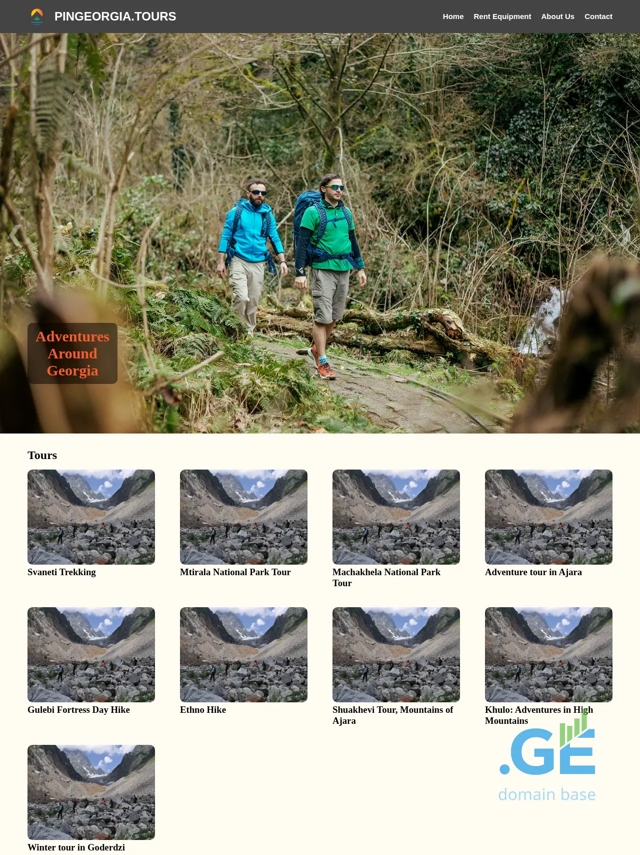 Screenshot of the site pingeorgia.ge
