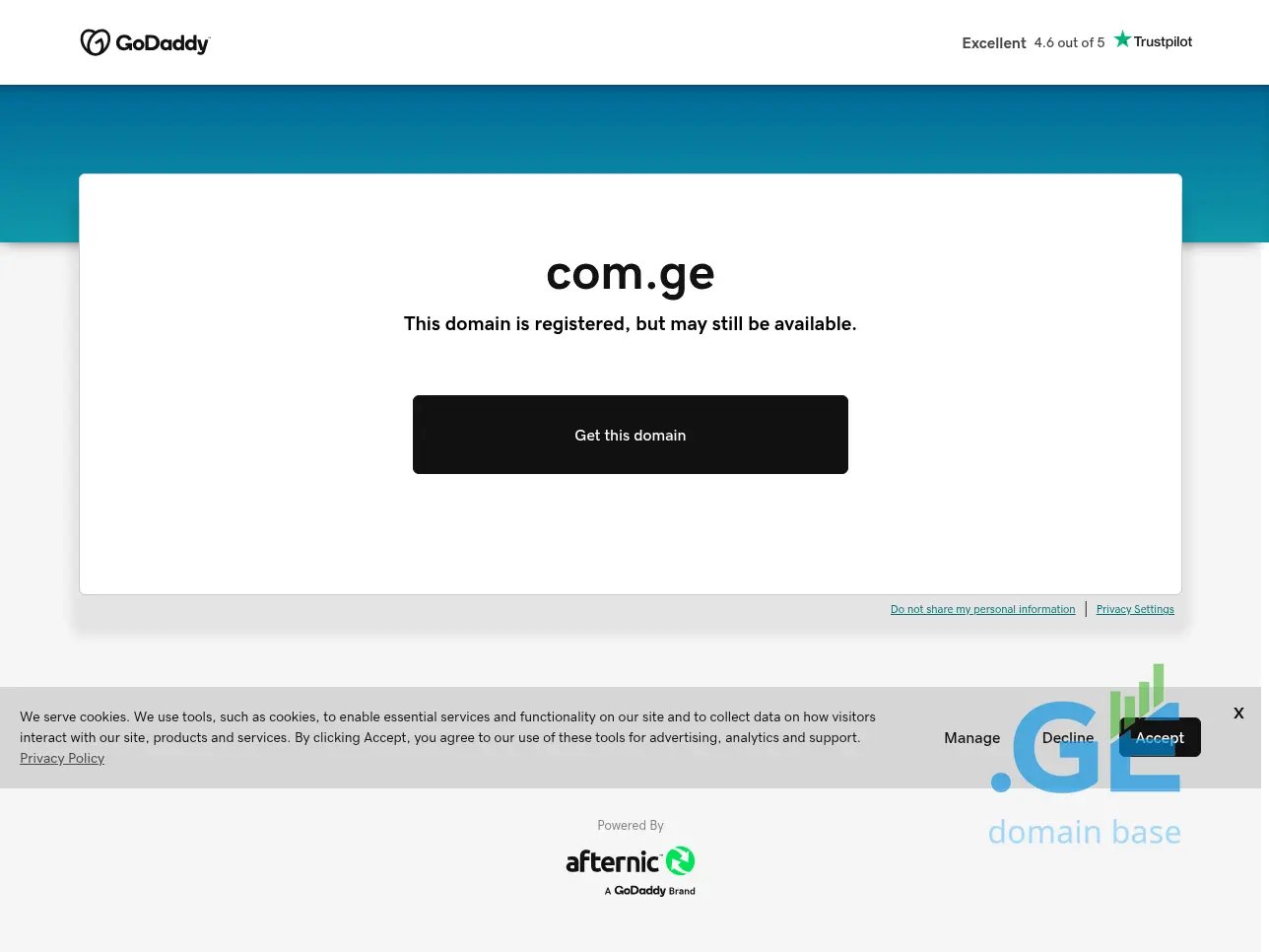 Screenshot of the site pirweli.com.ge