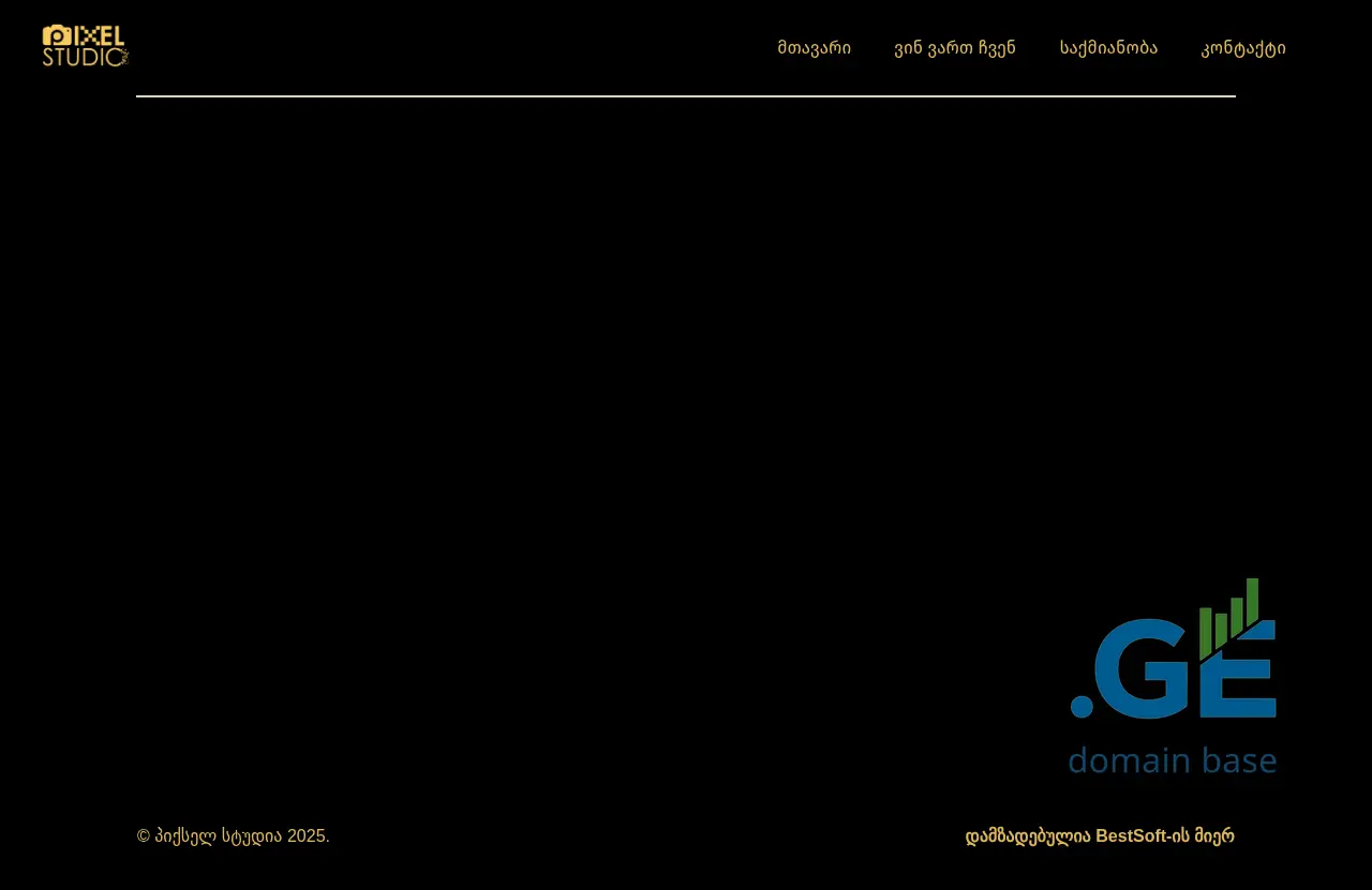 Screenshot of the site pixelstudio.ge