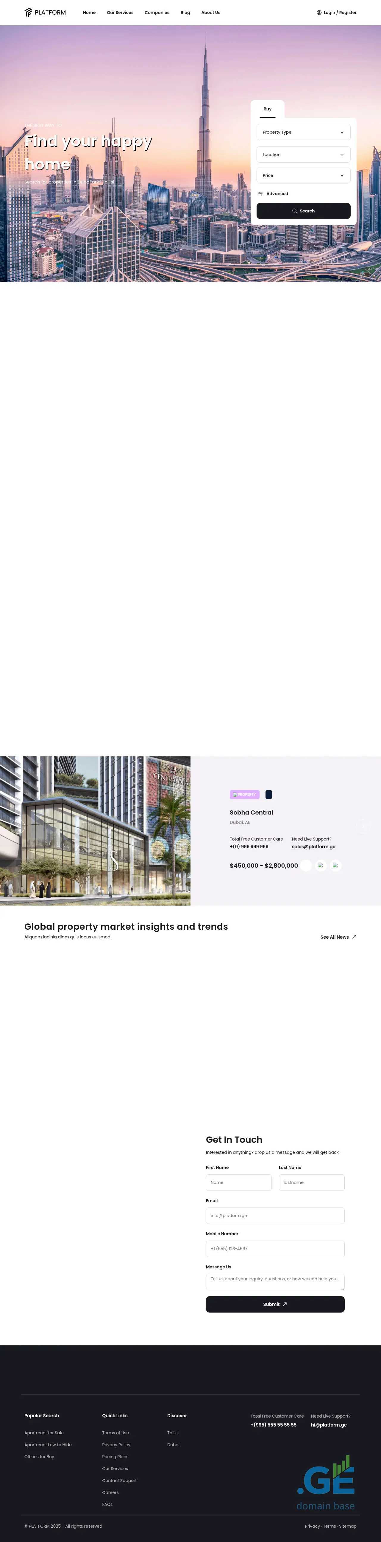 Screenshot of the site platform.ge