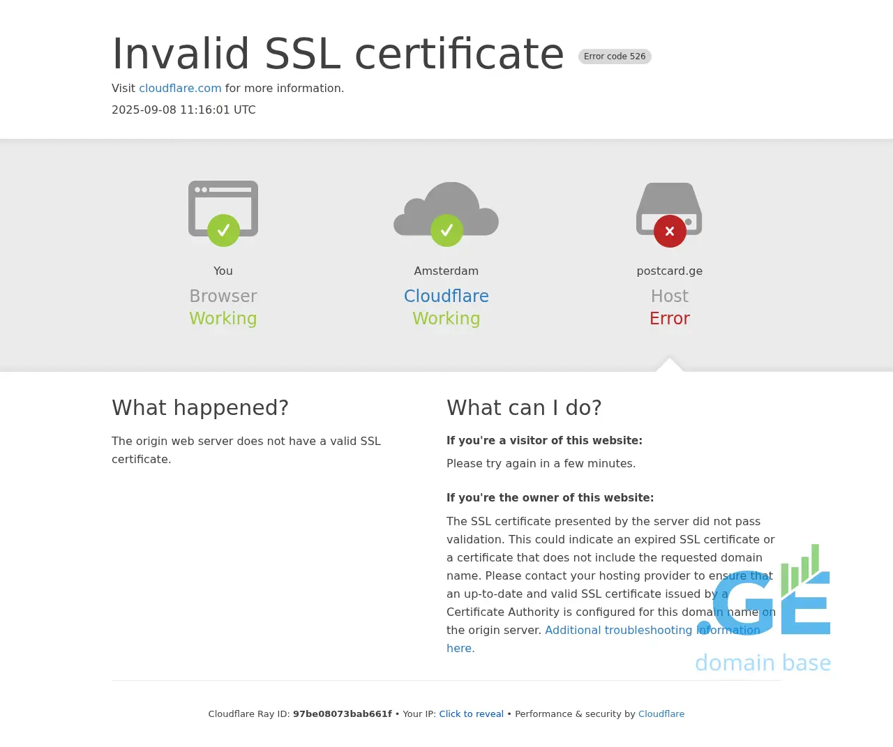 Screenshot of the site postcard.ge