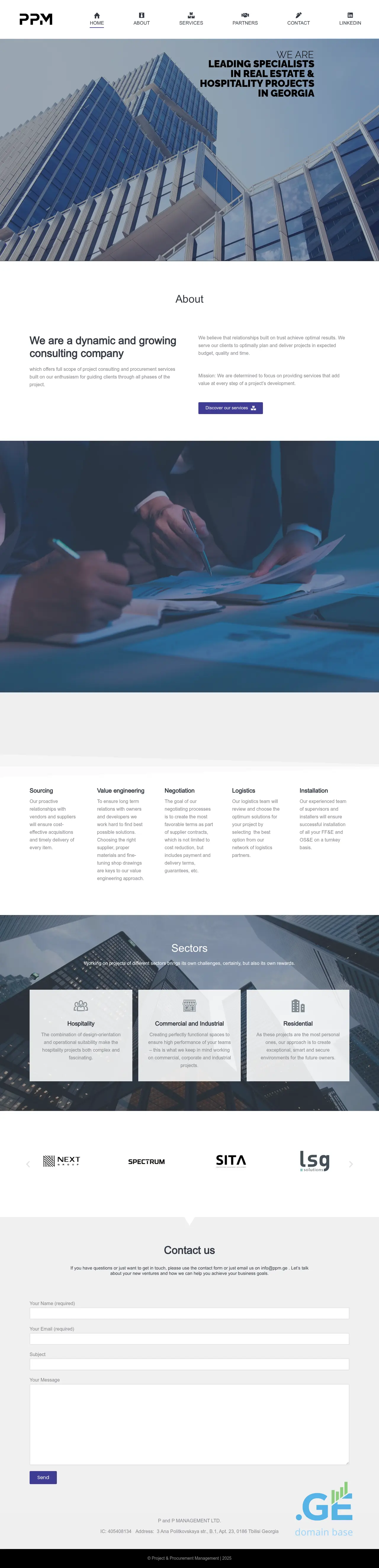 Screenshot of the site ppm.ge