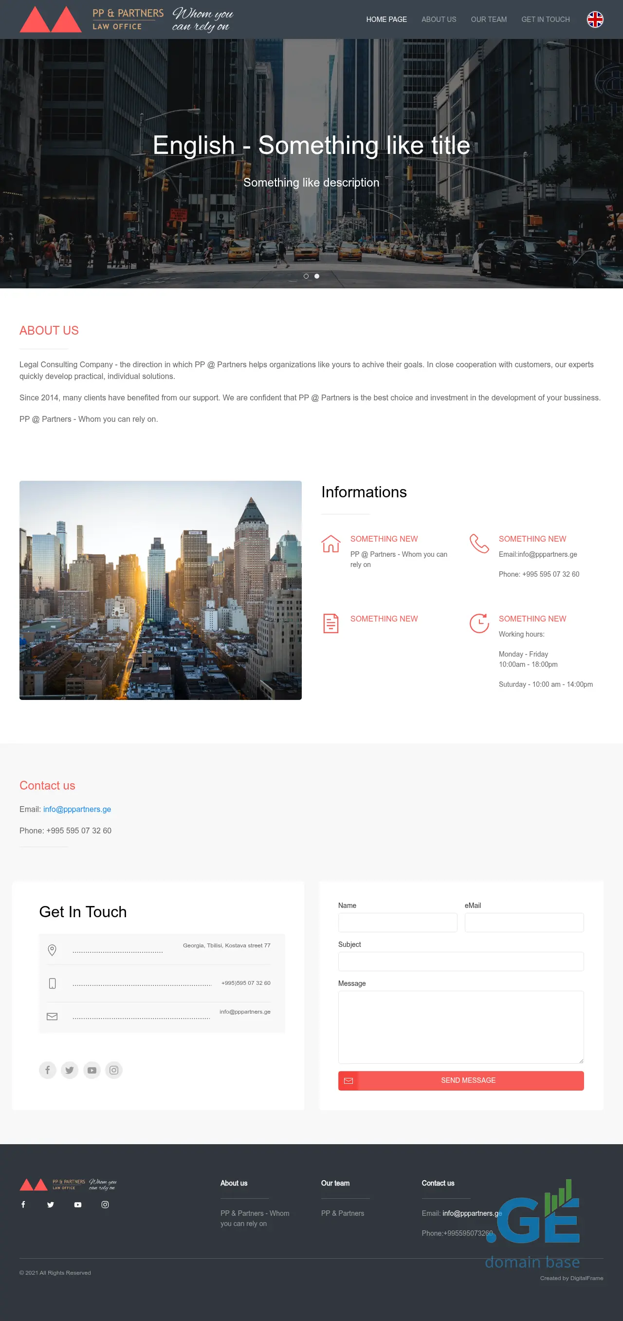 Screenshot of the site pppartners.ge