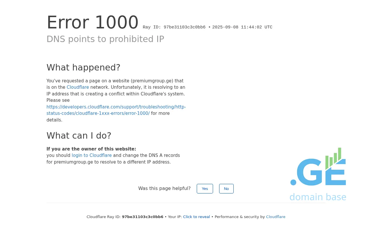 Screenshot of the site premiumgroup.ge