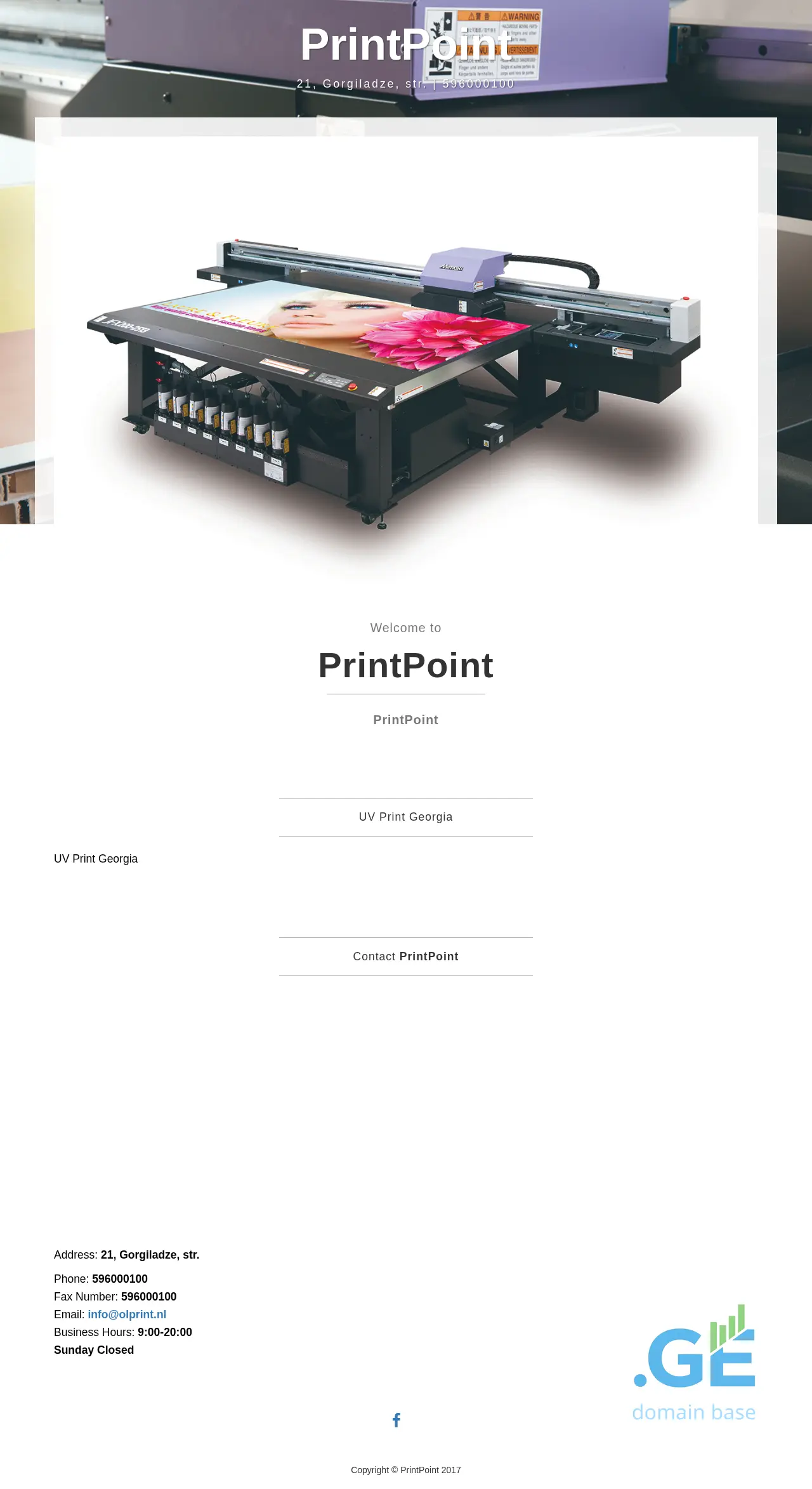 Screenshot of the site printpoint.ge