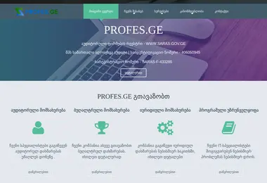 Screenshot of profes.ge