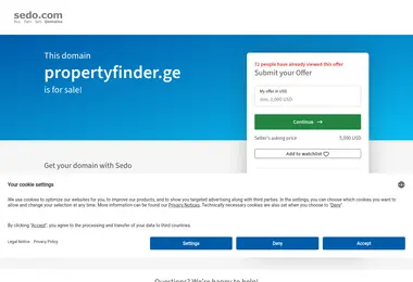 propertyfinder.ge-ის ეკრანის სურათი