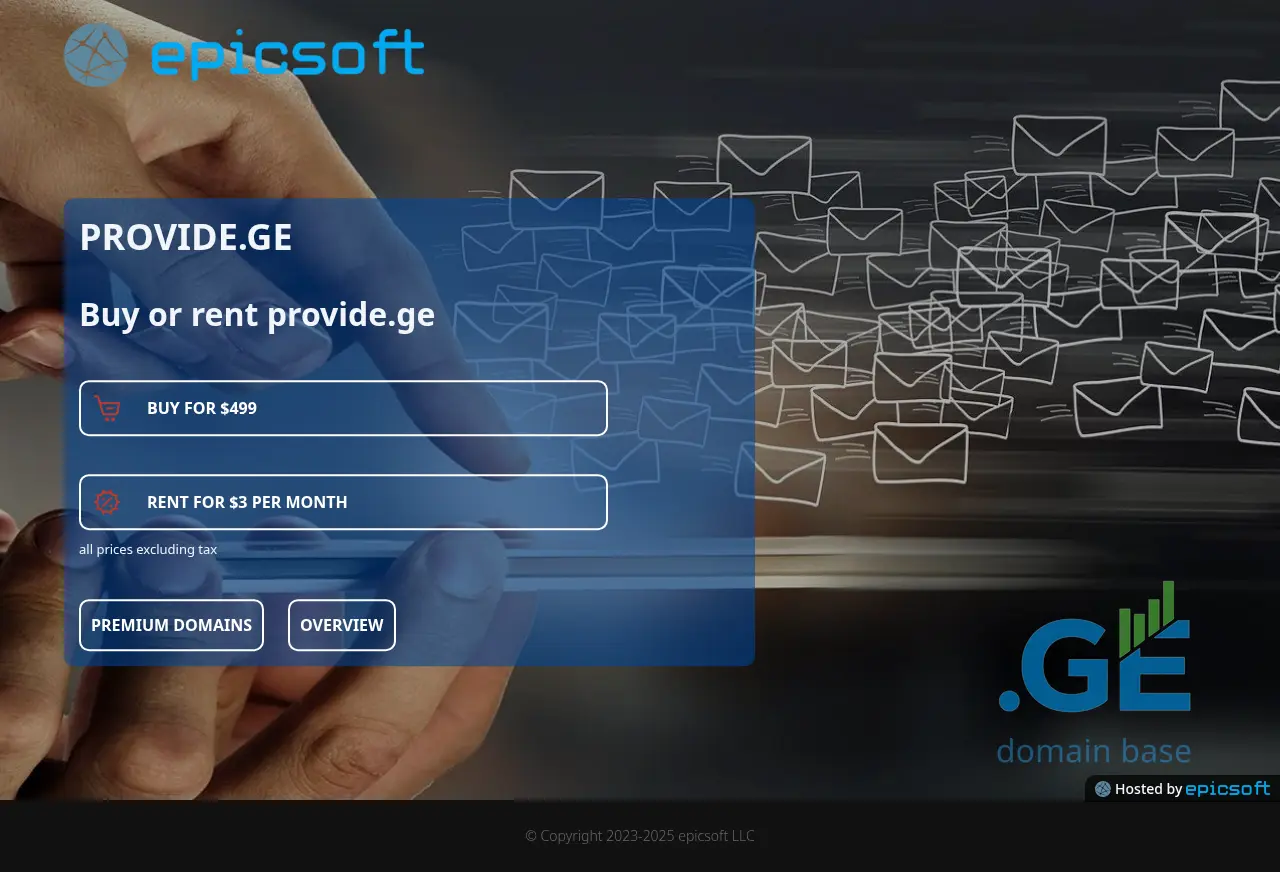 Screenshot of the site provide.ge