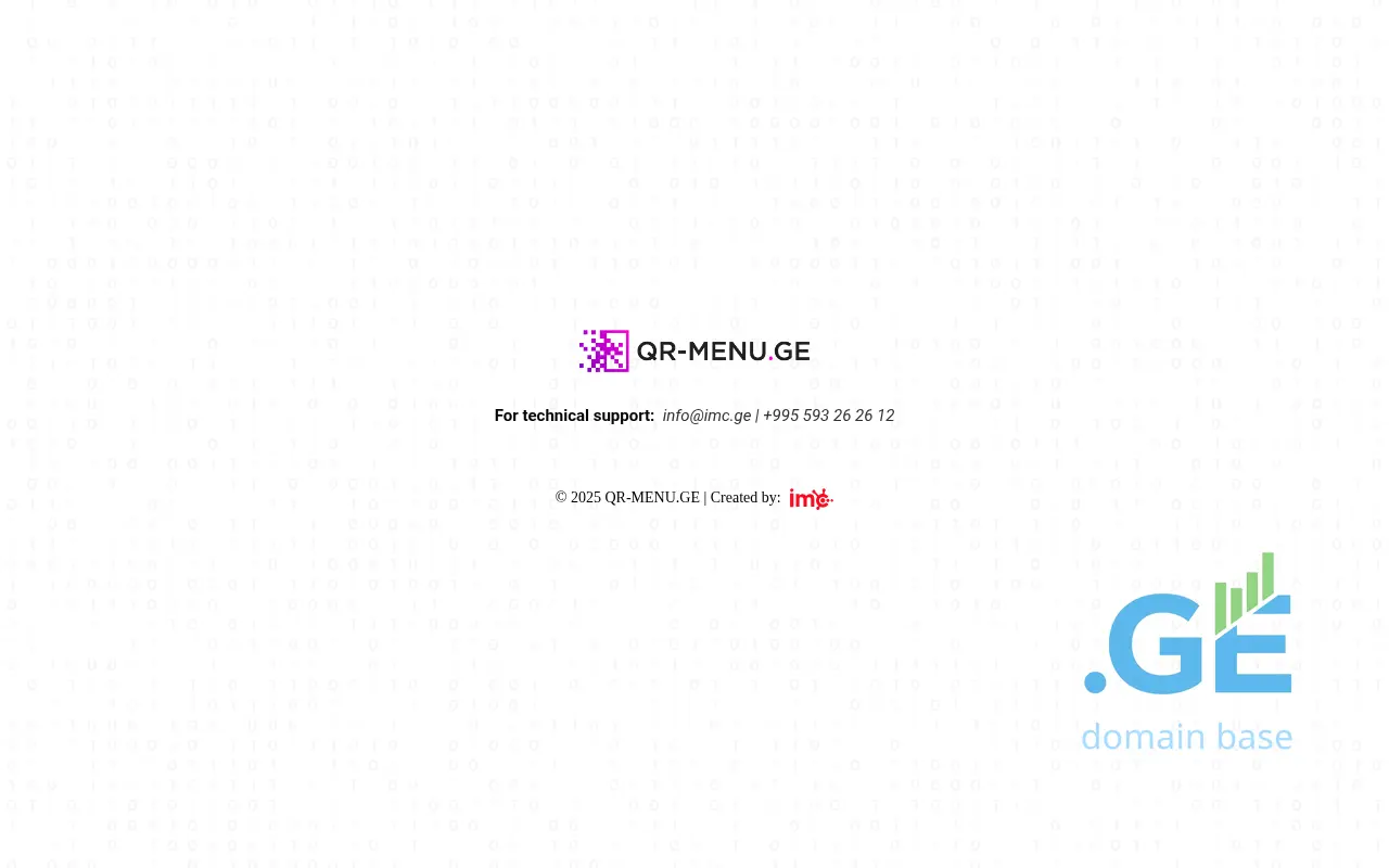 Screenshot of the site qr-menu.ge