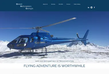 Скриншот qwesthelicopters.ge