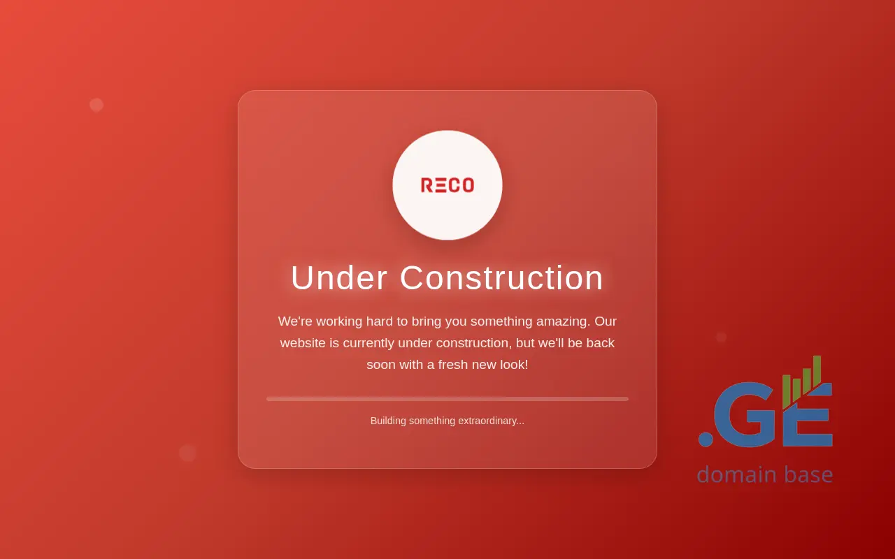 Screenshot of the site reco.ge