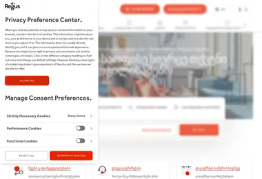 Screenshot of regus.ge