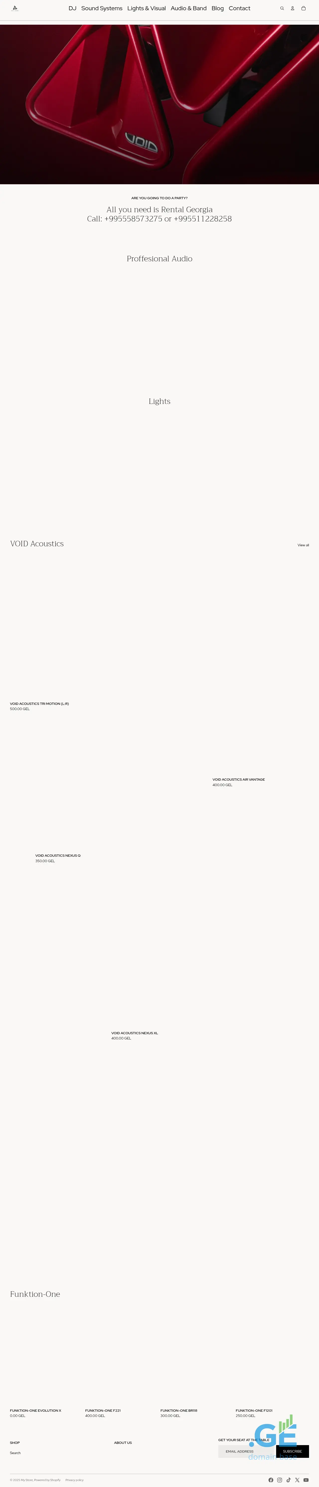 Screenshot of the site rentalgeorgia.ge