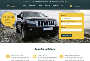 Screenshot of rentcarbatumi.ge