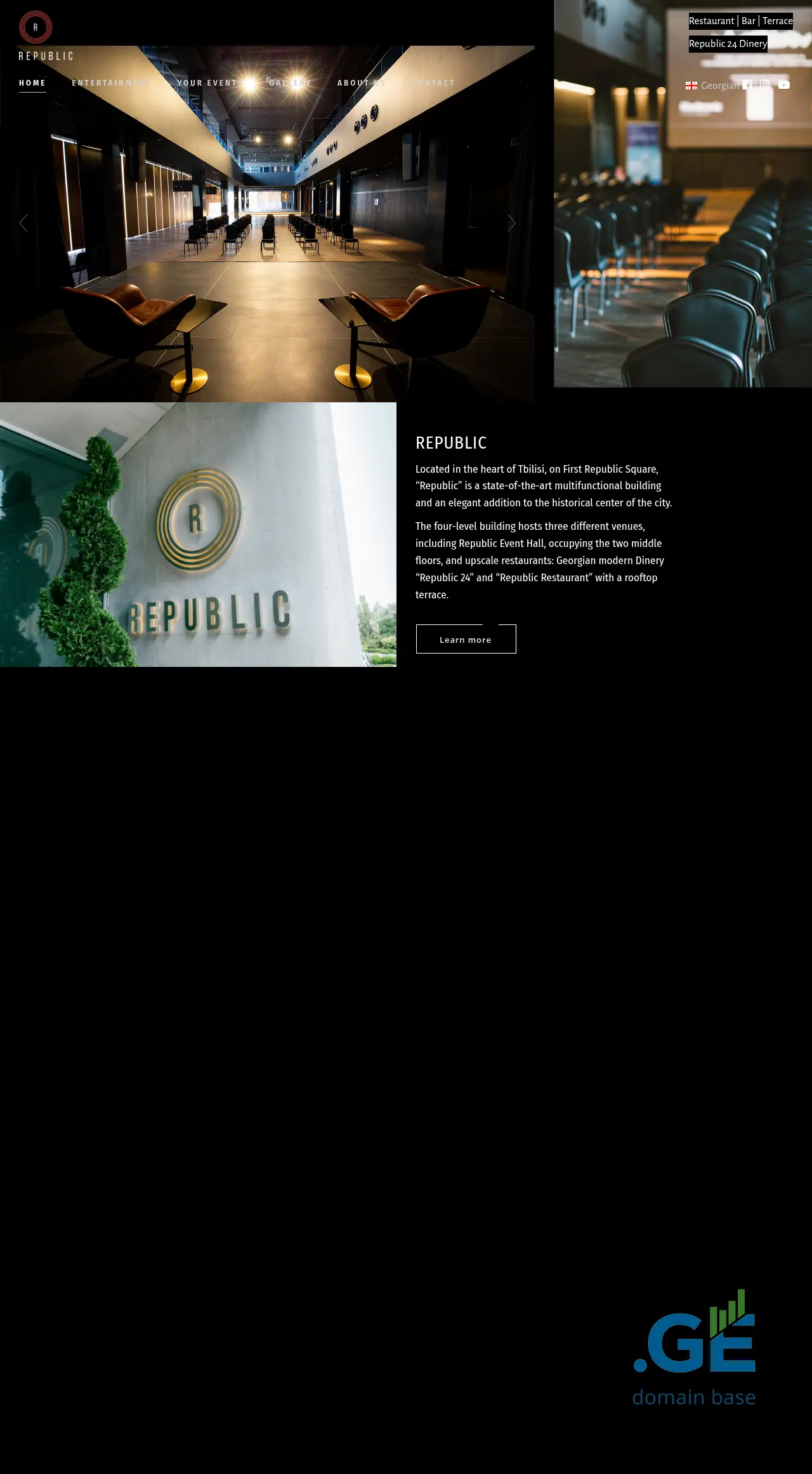 Screenshot of the site republic.ge