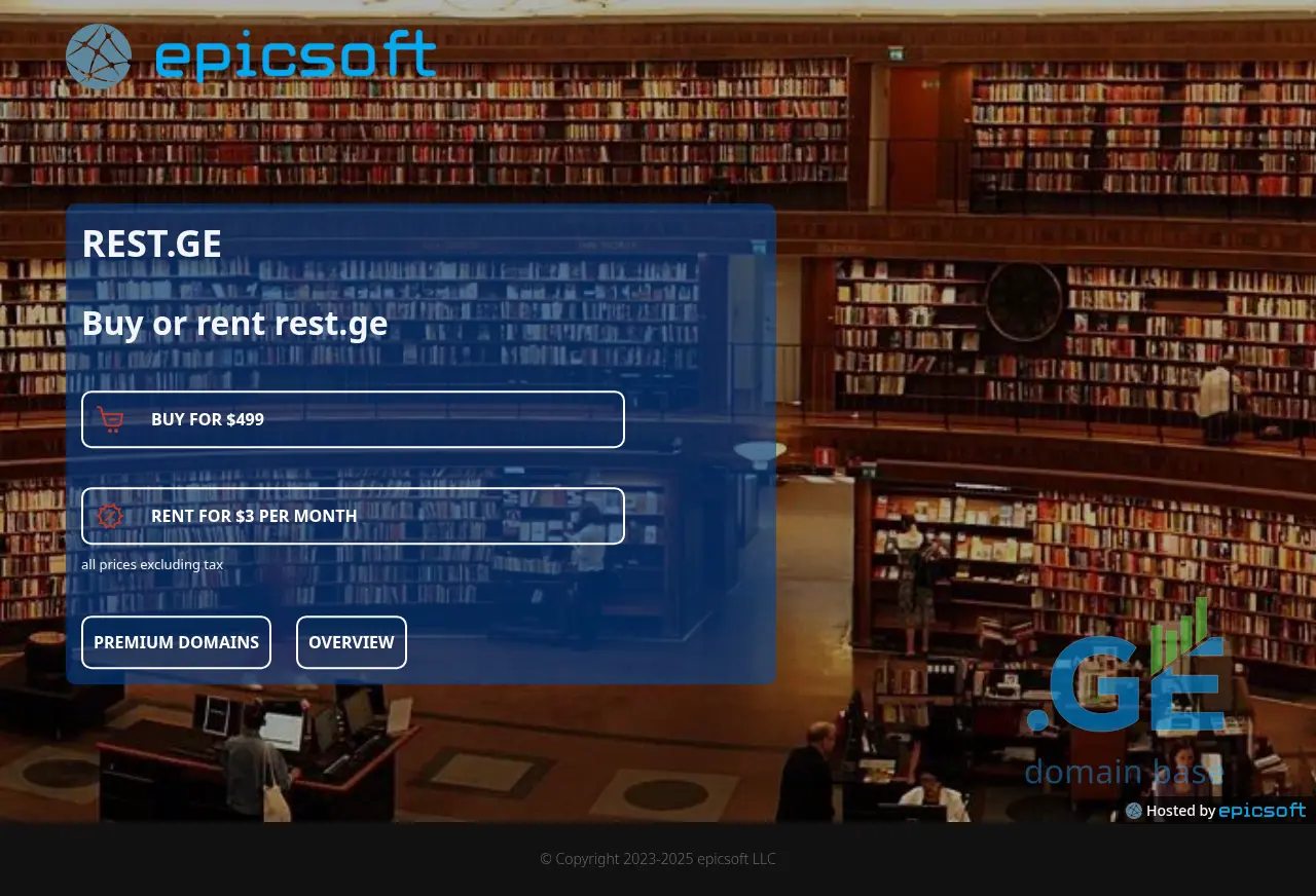 Screenshot of the site rest.ge