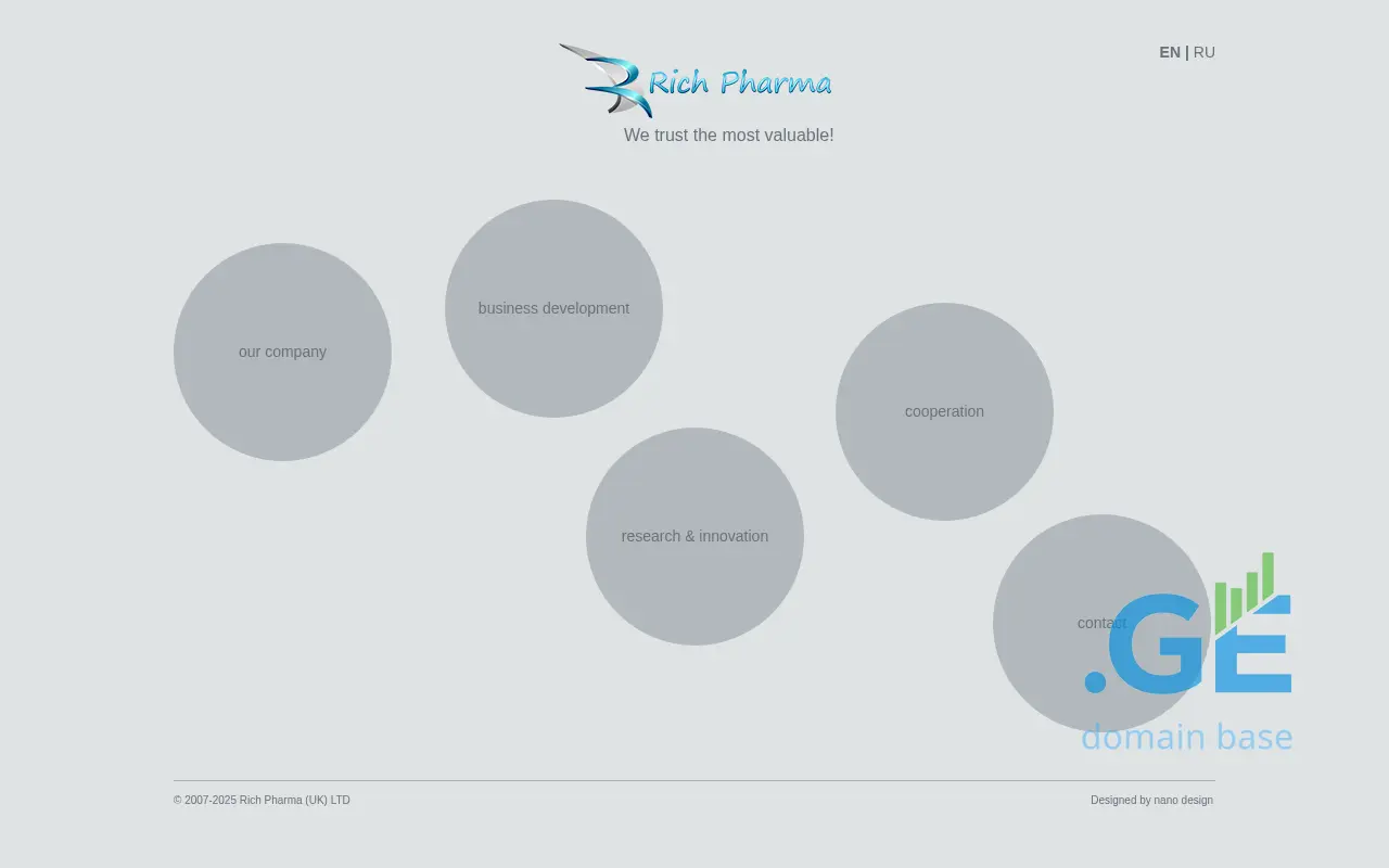 Screenshot of the site richpharma.ge