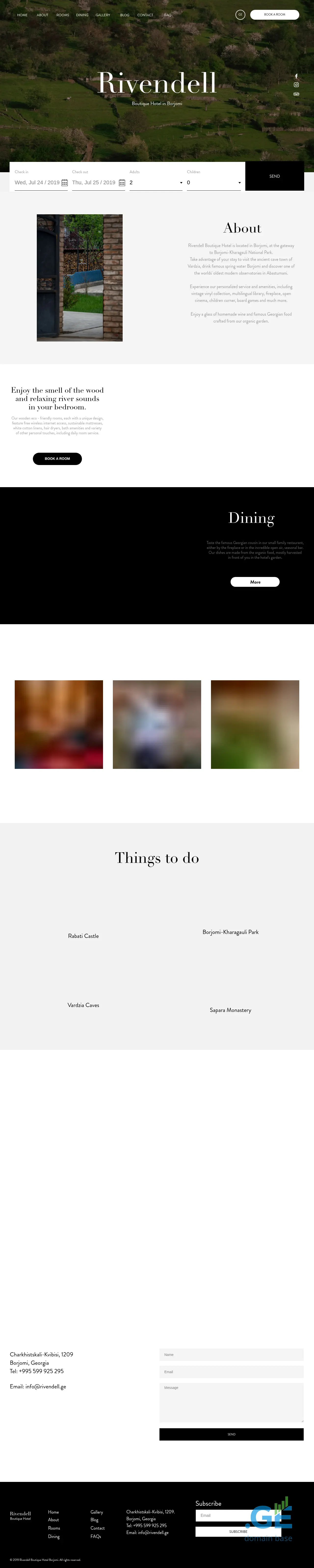 Screenshot of the site rivendell.ge