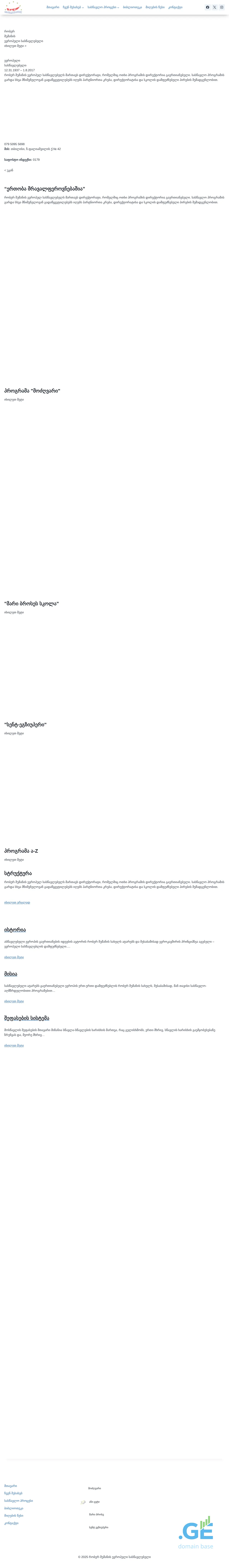Screenshot of the site rschuman-europeanschool.edu.ge