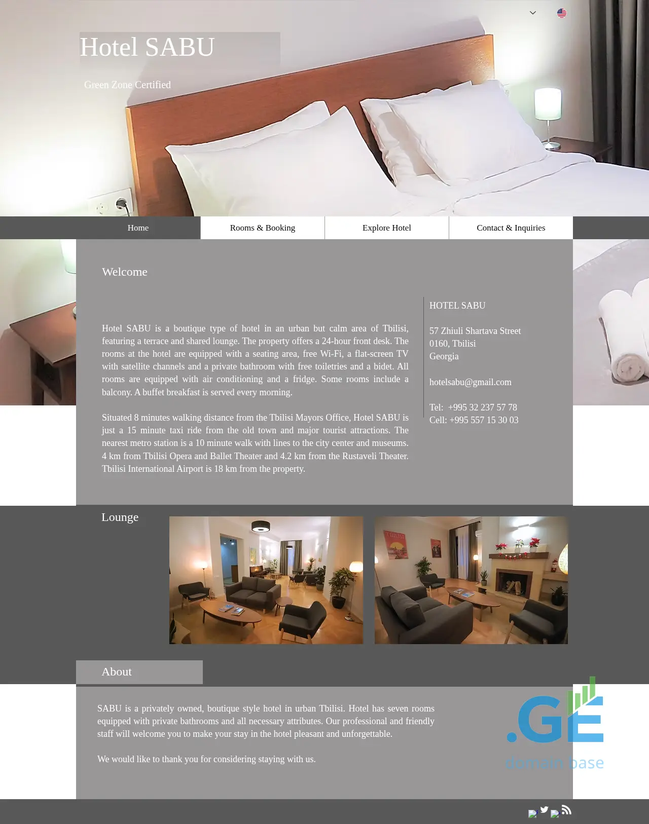 Screenshot of the site sabu.ge