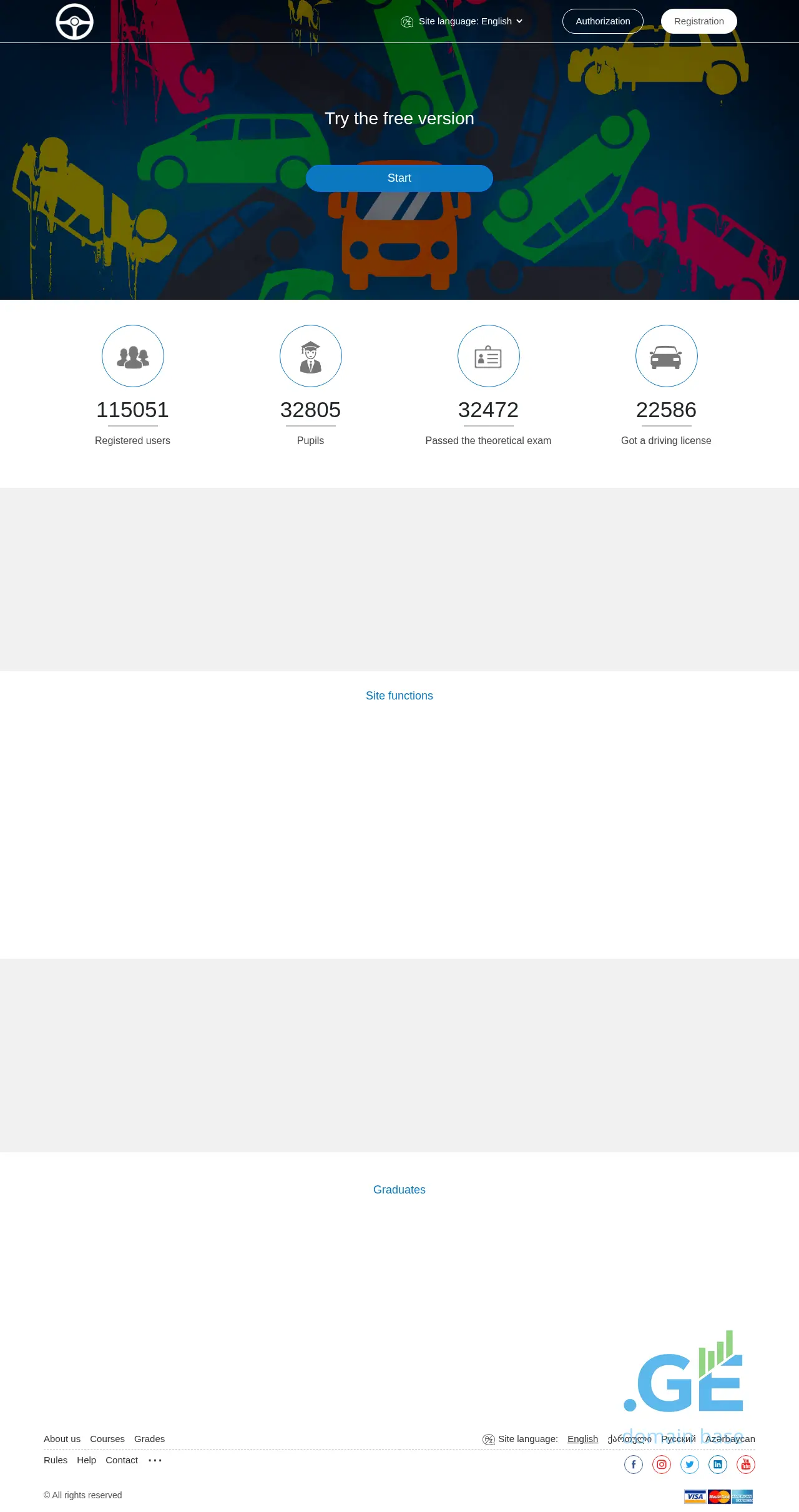 Screenshot of the site saje.ge