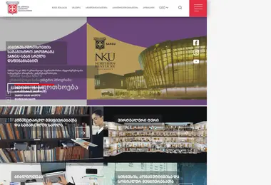 Screenshot of sangu.edu.ge