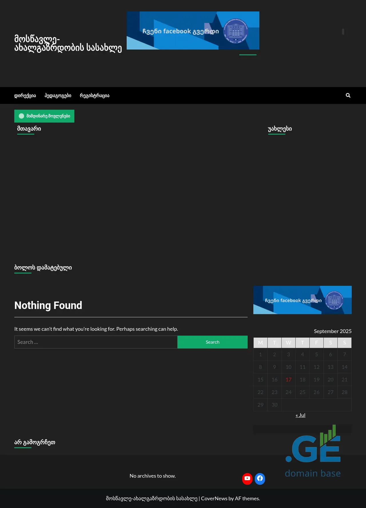 Screenshot of the site sasaxle.ge