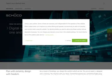 Screenshot of schueco.ge