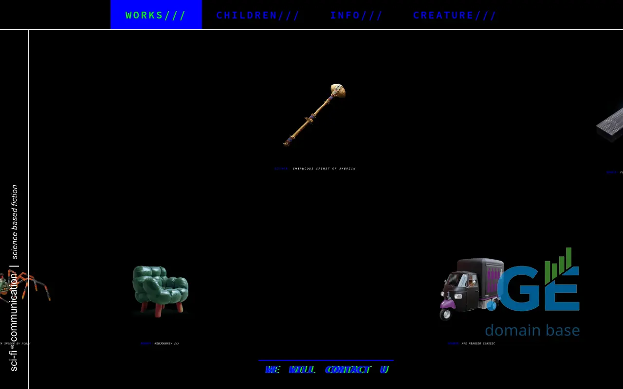Screenshot of the site scifi.ge