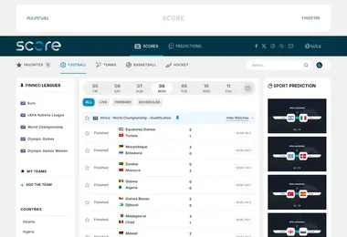 Screenshot of score.ge
