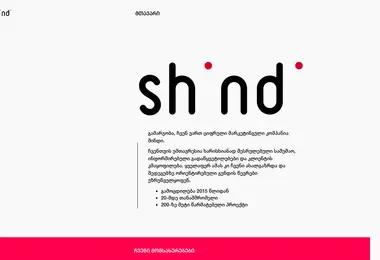 Screenshot of shindi.ge
