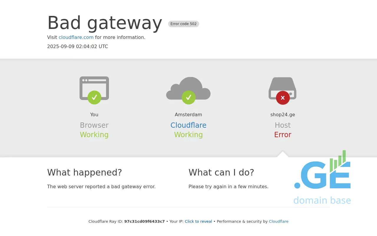 Screenshot of the site shop24.ge