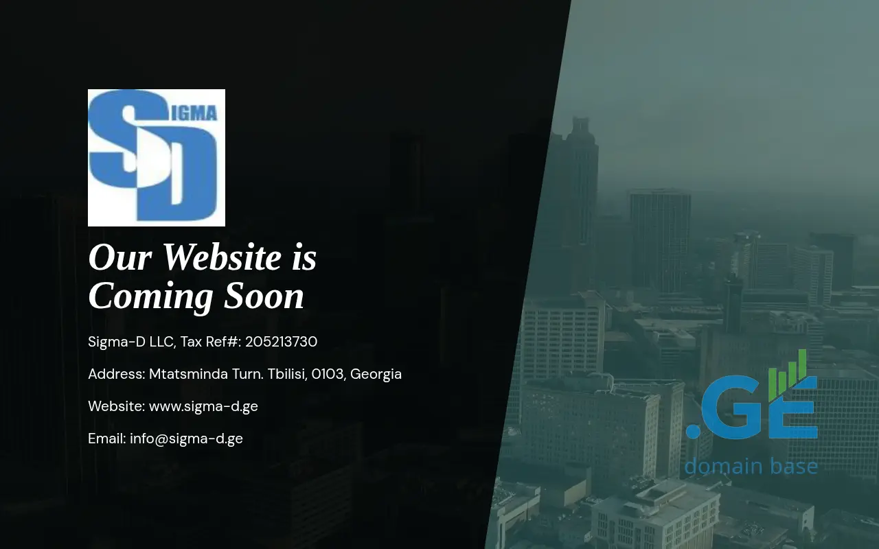 Screenshot of the site sigma-d.ge