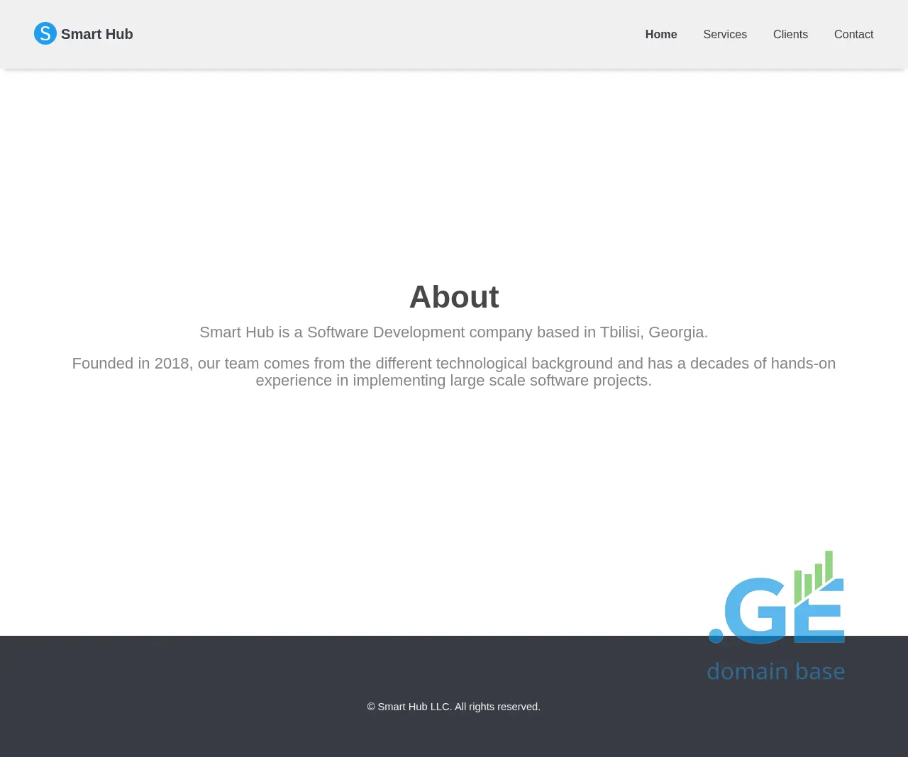 Screenshot of the site smarthub.ge