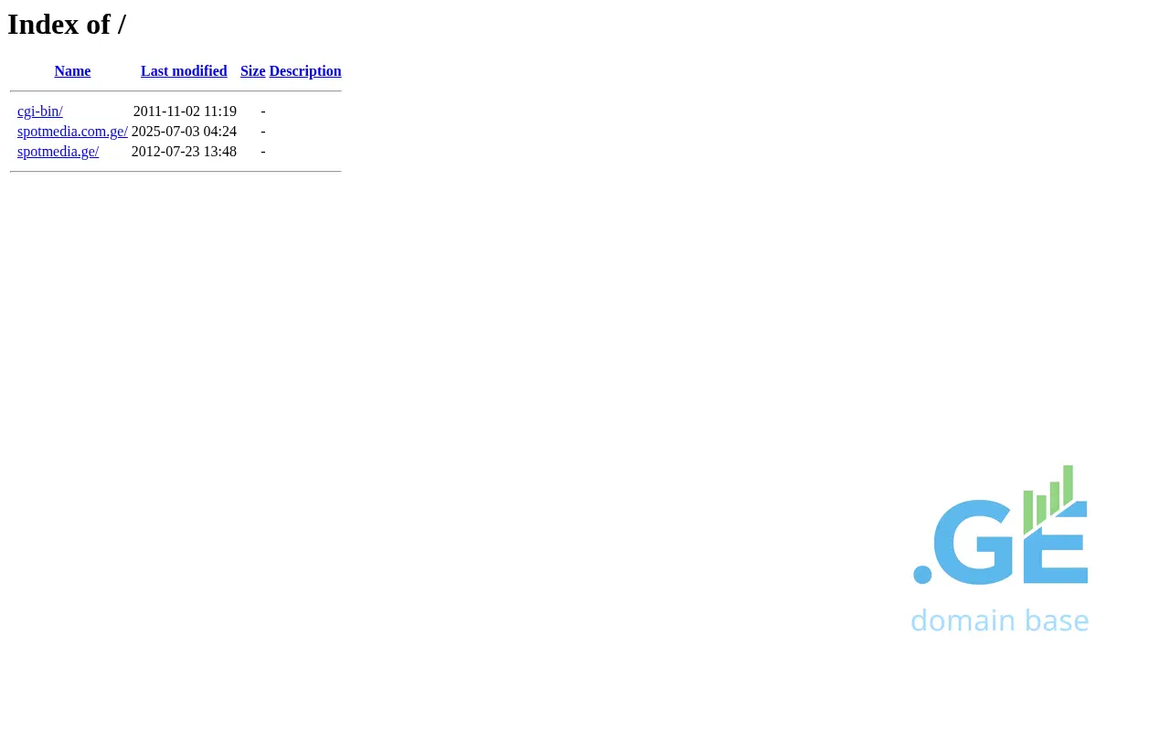 Screenshot of the site spotmedia.ge