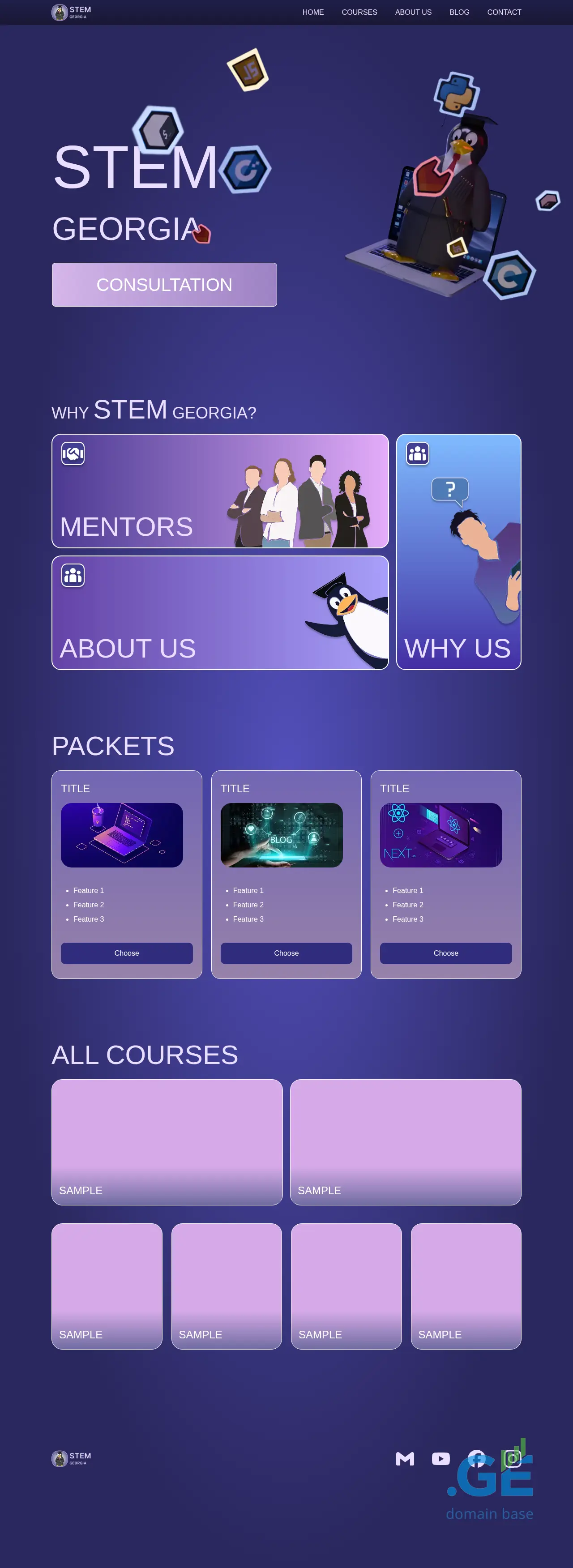 Screenshot of the site stemgeorgia.ge