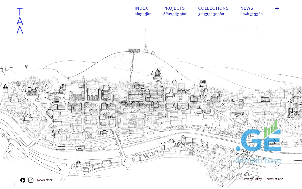 Screenshot of the site taa.net.ge