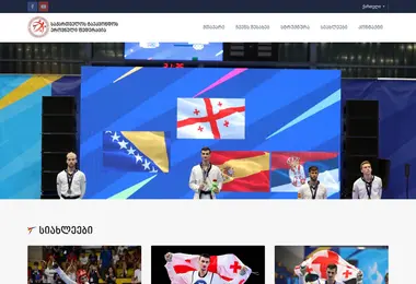 Screenshot of taekwondo.ge