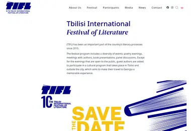 Screenshot of tbilisilitfest.ge